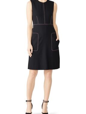 Diane von Furstenberg “Tedi” Contrast Stitch Sheath Dress – Size 4 – NWT